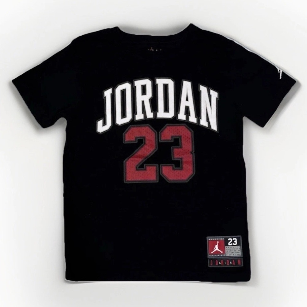 Jordan T Shirt Youth Boys Medium Air Basketball Jersey Style Graphic Tee Black